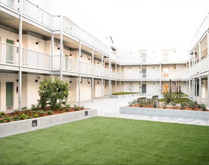 Landscape construction and site improvements for a commercial property by K&D Landscaping