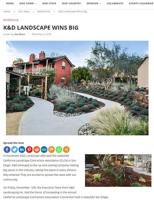 K&D Landscaping named Outstanding Large Business of the Year