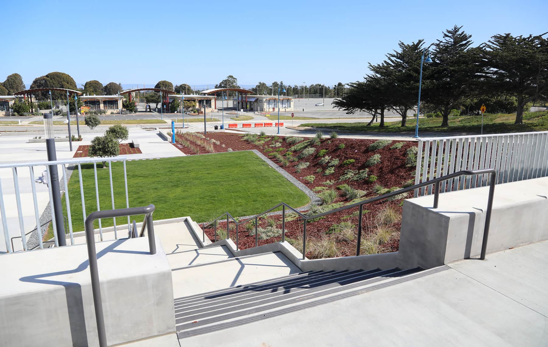 Campus landscape featuring ET irrigation and ornamental plantings by K&D Landscaping