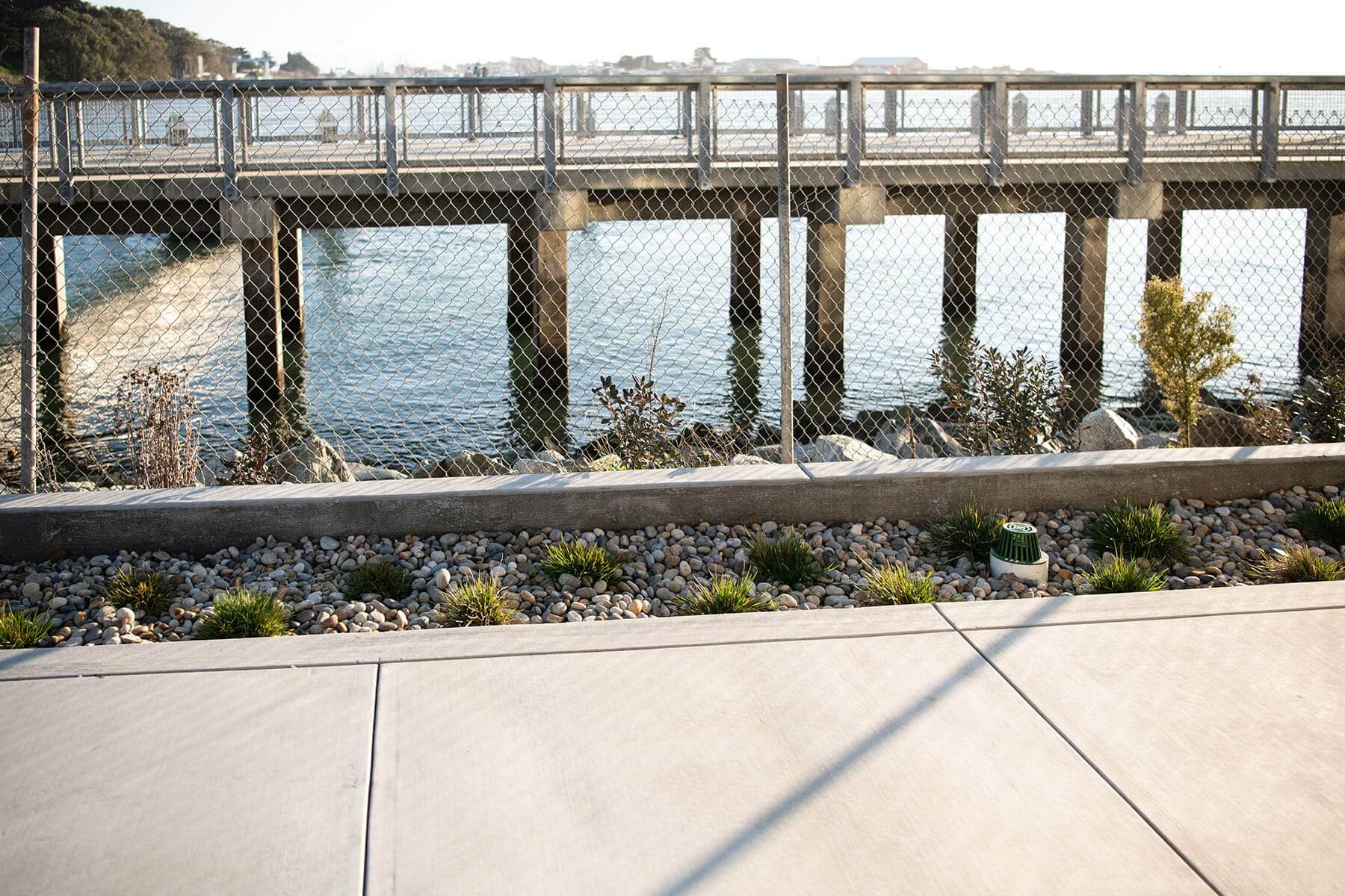 Commercial facility exterior with architectural landscaping, parking improvements, and site planting by K&D Landscaping
