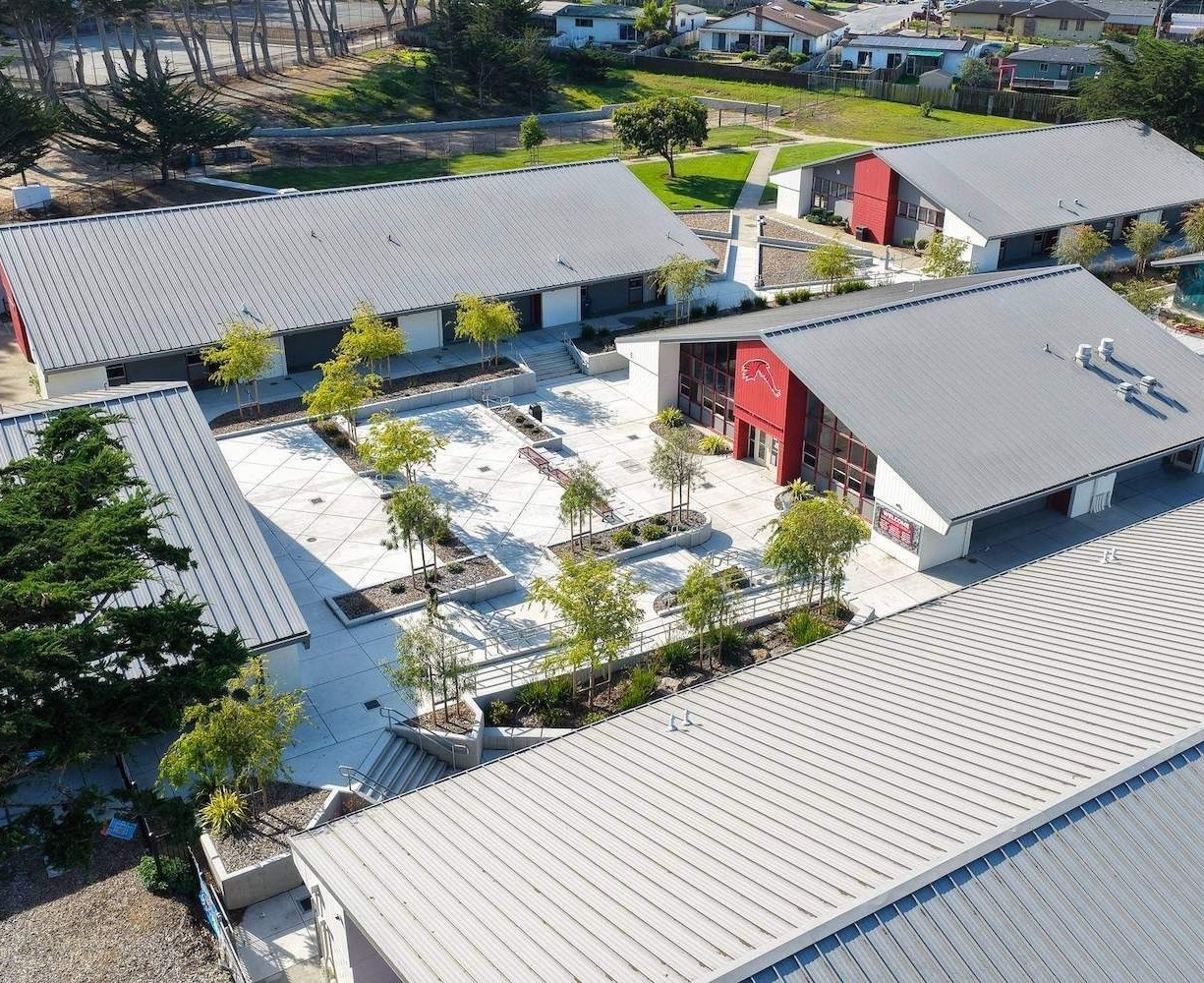 Commercial landscape construction featuring pedestrian pathways and contemporary site amenities by K&D Landscaping-1 Commercial landscape construction featuring pedestrian pathways and contemporary site amenities by K&D Landscaping-1