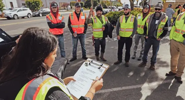 K&D Landscaping team during safety training