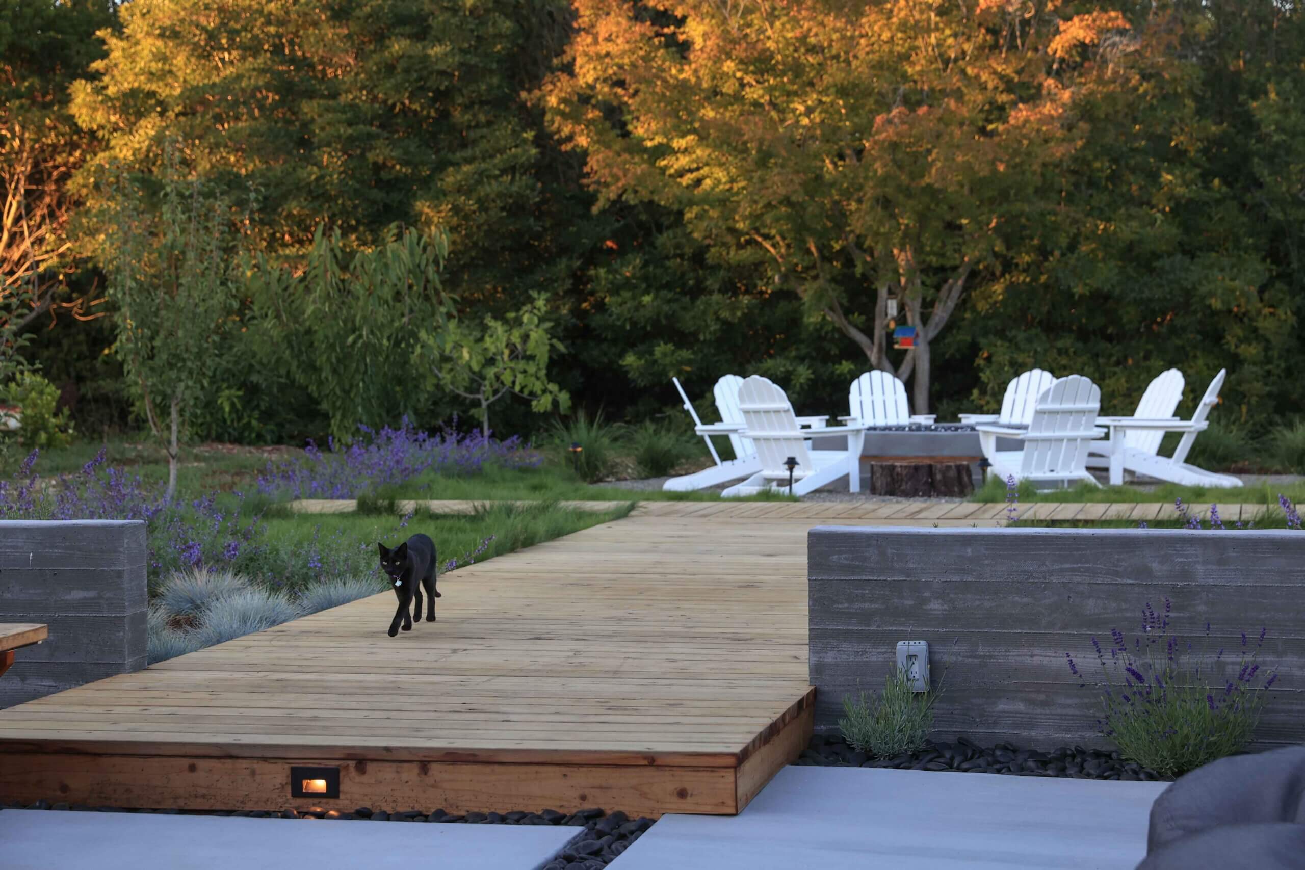 Residential landscape design-build project with integrated hardscape and planting elements by K&D Landscaping