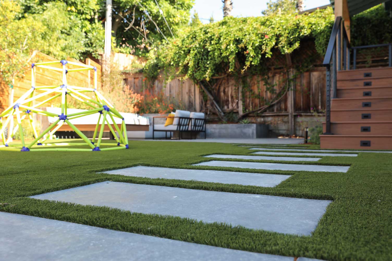 Techo Paver patio and outdoor entertainment space created by K&D Landscaping