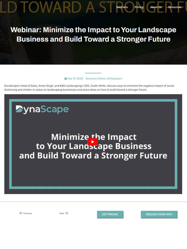 DynaScape webinar featuring K&D Landscaping