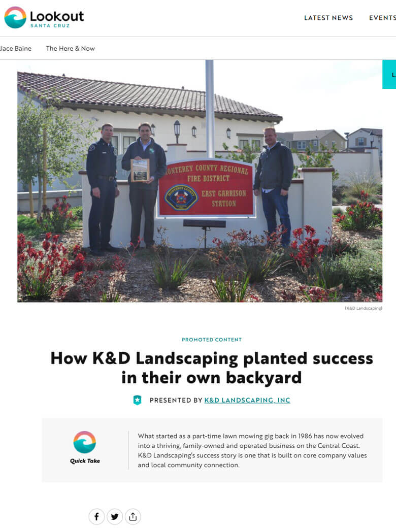 Justin White and the K&D Landscaping team